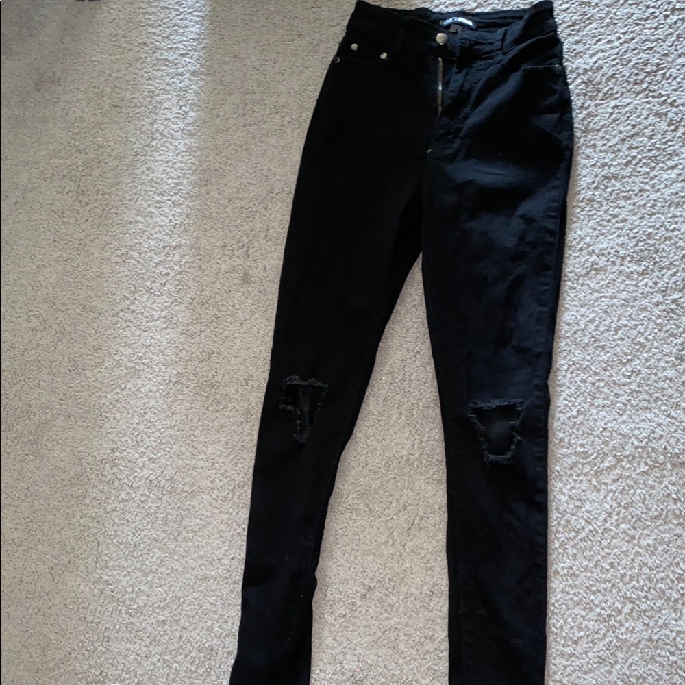 Black high waist fashion nova jeans worn once